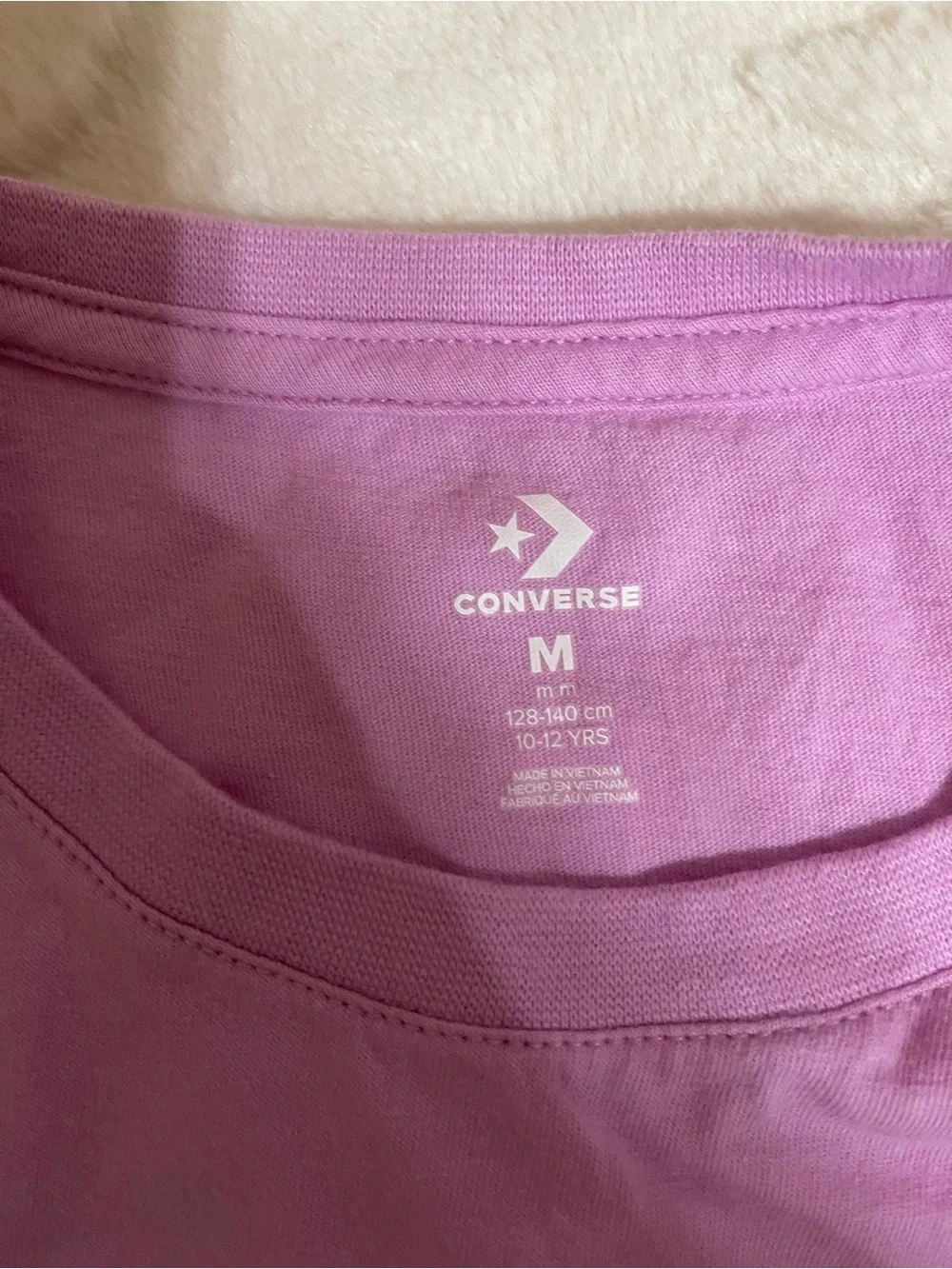 Converse Girls Purple & Coral Graphic Tee Set - Pink Shoe Prints size 10/12